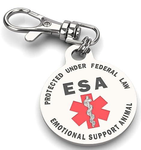 ESA tag Emotional Support Animal tag Emotional Support Animals ID Emotional Support Dog Vest Service Dog Animal ESA Service Dog Patch tag Collar Tags for Small Dogs Collars Medical Patches sevice ESA - Image 1