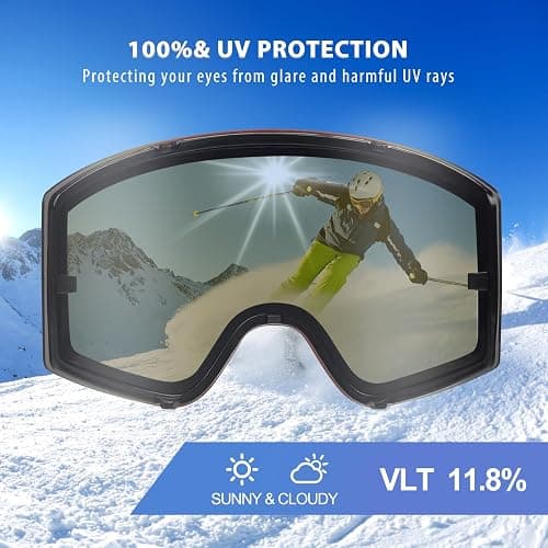 EXP VISION Ski/Snowboard Goggles Parent-child Snow Goggles Over Glasses for Men, Women Youth Kids thumbnail 3