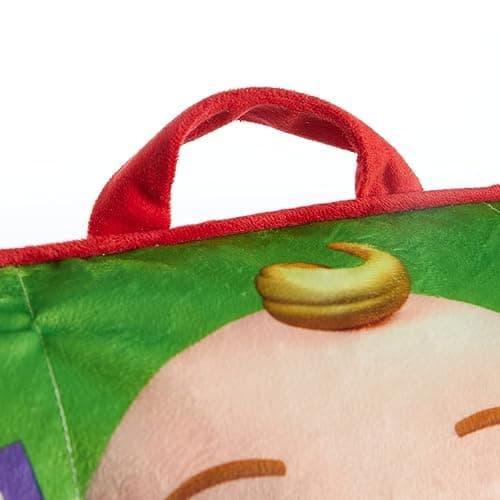 Idea Nuova Cocomelon Kids Mink Plush Bean Bag Chair with Piping & Top Carry Handle thumbnail 9