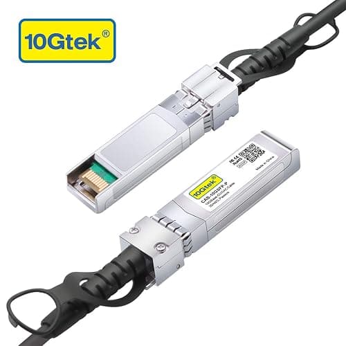 10Gtek 10G SFP+ DAC Cable - 10GBASE-CU Passive Direct Attach Copper Twinax SFP Cable for Cisco SFP-H10GB-CU0.25M, Meraki MA-CBL-TA-0.25M, Fortinet, Ubiquiti UniFi, 0.25-Meter(0.82ft) thumbnail 2