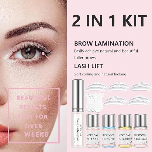 2025 Updated Lash Lift Kit Eyelash Perm Kit, Professional Eyelash Curling Set, Glue Upgraded Version Eyelash perming kit, Lash lift Curling Perming Wave Suitable for Salon at Home thumbnail 6