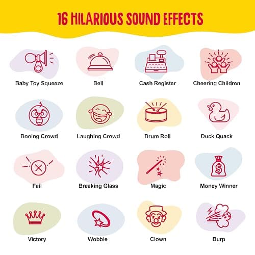 KNUCKLHEAD Sound Effects Machine - 16 Hilarious Sounds - Stocking Stuffer - Boys Prank Gifts for Kids- 6 7 8 9 10 Year Old Boy Gifts - Fun Boys Toys for Ages 8-13 - Cool Gadgets for Teens Gift thumbnail 2