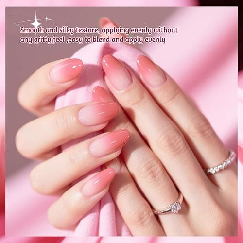 JODSONE 9 Farben Ombre-Nägel Farbverlaufsgel Blush Effect Gel Nagellack-Set Lackieren Nageldesign Gel für Nagelstudios thumbnail 5