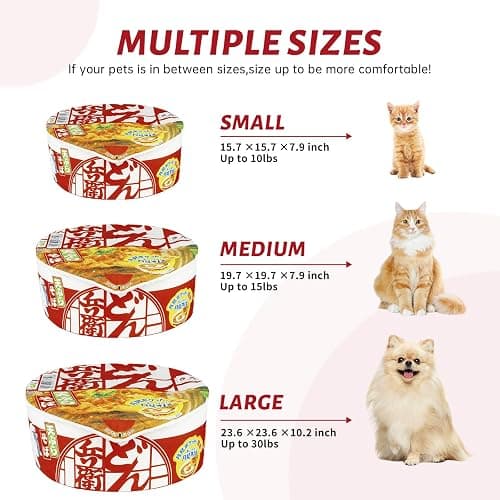 寵幸 Ramen Noodle Dog & Cat Bed,Keep Warm and Super Soft Creative Pet Nest for Indoor Cats,Removable Washable Cushion for Small Medium Large Dogs and Cats thumbnail 6
