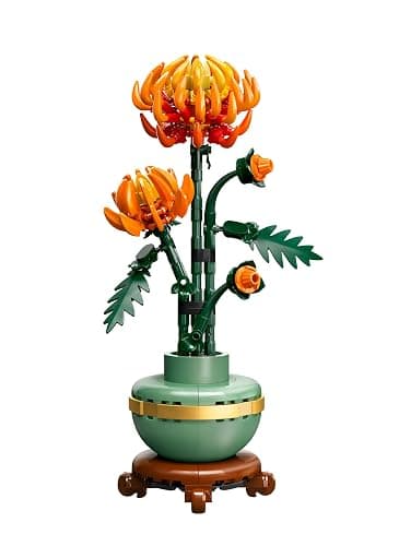 LEGO Botanicals Chrysanthemum Artificial Flower Building Set - Creative Model Kit for Adults to Build - Faux Plant Gift for Women and Men - Home Office Decor from the Botanical Collection - 10368 thumbnail 9