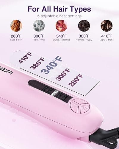 Rotating Curling Iron 1 Inch for All Hair Types-Rapid Heating Automatic Curling Iron Self Curling Wand-Dual Voltage Auto Rotating Hair Curler for Curls and Waves - 1 inch - Pink thumbnail 9