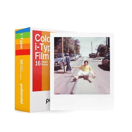 Polaroid Now 2nd Generation I-Type Instant Camera + Film Bundle - Now Black Camera + 16 Color Photos (6248)- Black thumbnail 4