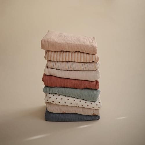 mushie Extra Soft Muslin Fitted Changing Pad Cover (Fog) - Fog thumbnail 6