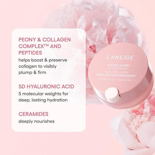 LANEIGE Bouncy & Firm Lip Treatment: Plumping & Firming Lip Care with Peony & Collagen Complex, Ceramide Capsules, & 5D Hyaluronic Acid for Hydration thumbnail 10