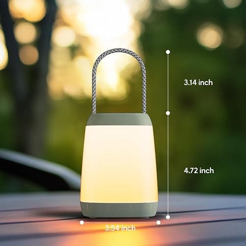 HOKOILN 2-Pack LED Camping Lights Battery Powered Portable Tent Lantern | 3 modes, portable night light, battery powered, tent, hiking, emergency, backpacking, indoor, outdoor Reading thumbnail 8