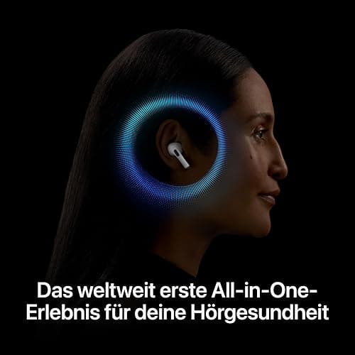 Apple AirPods Pro 2 Kabellose In‑Ear Kopfhörer, Bluetooth Kopfhörer, Aktive Geräuschunterdrückung, Hörhilfefunktion, Transparenzmodus, Personalisiertes 3D Audio, Hi-Fi Sound, H2 Chip, Laden über USB-C thumbnail 5