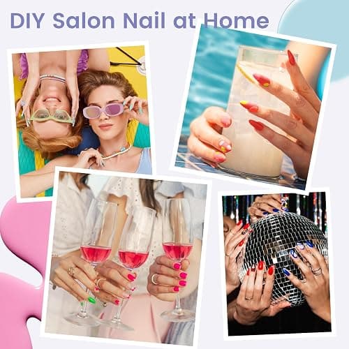 Extra Short Almond Nail Tips: 240Pcs Small Almond Shape Soft Gel Fake Nail Tips for Nail Extension, 12 Sizes Full Cover Clear Press on Nails for Girls for Home DIY Salon thumbnail 6