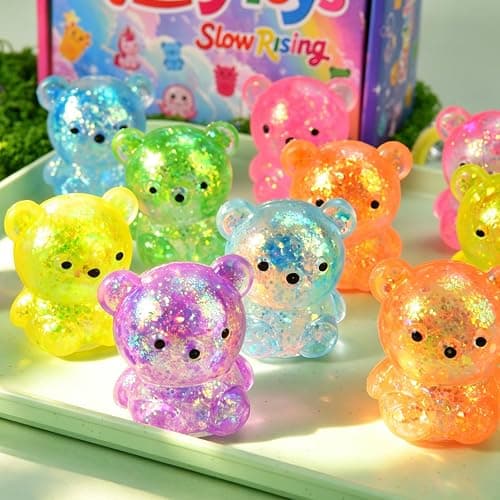 12 Packs Bear Stress Squishy Toys, Cute Squeeze Toys Slow Rising for Kids Adults Anxiety Relief, Squishy Fidget Toys for Party Favors Classroom Prize Box Toys Birthday Gifts (Bear) thumbnail 7