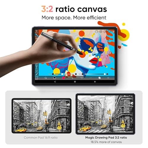 XPPen Magic Drawing Pad 12.2 Inch Standalone Drawing Tablet No Computer Needed with 16384 Pressure Levels X3 Pro Slim Stylus Tilt Support Paper-Like Screen 8GB + 256GB for Digital Drawing Artists thumbnail 6