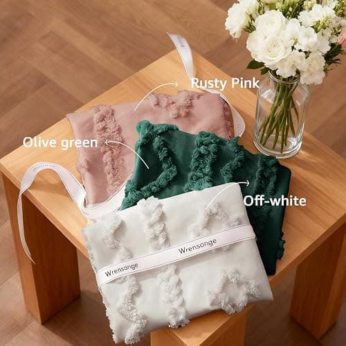 Queen Size Comforter Set- 7 Pieces Tufted Bed in a Bag Queen Bedding Sets | All Season Shabby Chic Boho Bedding with Comforter, Sheets, Pillowcases & Shams, Beige thumbnail 5