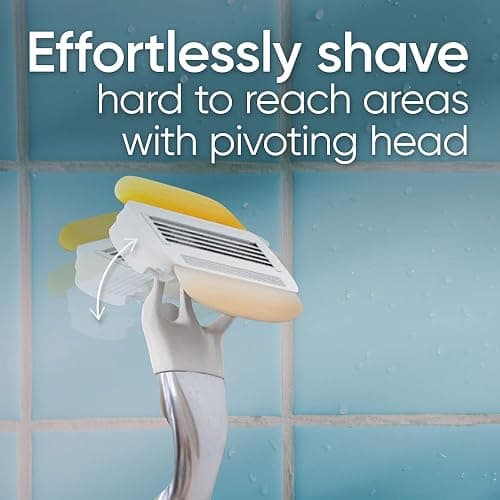 Gillette Venus Comfortglide with Olay Coconut Womens Razor Handle + Blade Refills, Silver, 2 Count thumbnail 7