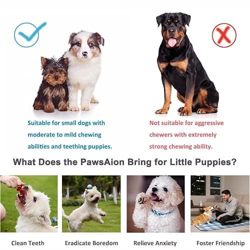 PawsAion 20 Pack Puppy Chew Toys for Teething & Fun (Chew Toys for Puppies 0-6 Months Bundle with Various Rubber Rings, Rope Toys and Balls for Interactive Play, Teeth Cleaning & Relief thumbnail 5