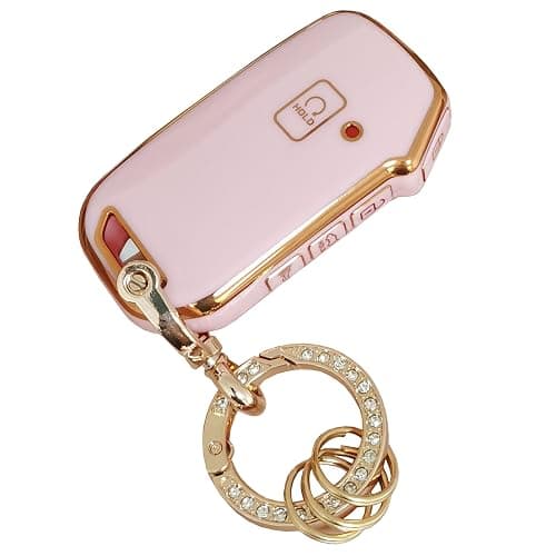 TAPAYICA for Kia Key Fob Cover TPU Shell Keychain Fit for Kia Ceed Cerato Forte NIRO Seltos Sorento Soul Sportage Telluride (Pink) thumbnail 3