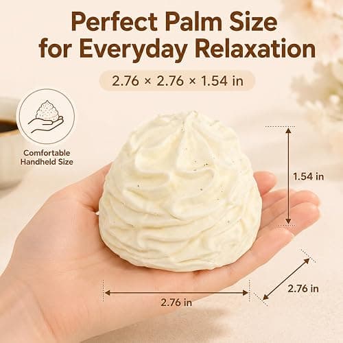 Crunchy Cream Roll Squishy, Crispy Cream Stress Ball for Adults，Pink thumbnail 2
