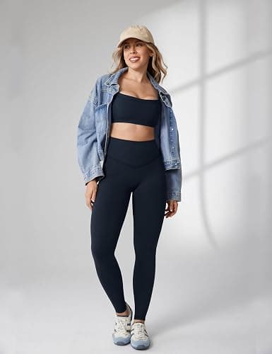 UNISSU Hugcurve No Front Seam Full Length High Waisted Workout Leggings for Women Buttery Yoga Pants Athletic Tights - 28'' thumbnail 3