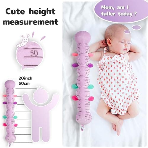 Sumobaby Infant Baby Musical Multi-Sensory Caterpillar, Stuffed Animal Activity Soft Toys, for Tummy Time Newborn 0-3-6-12 Months Girls, Purple thumbnail 6