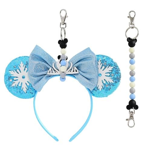 Fancheer Mouse Ears Holder for Backpack Bag Beaded Lanyard Keychain Trip Accessories Headband Hanging Display Organizer Decor - Image 1