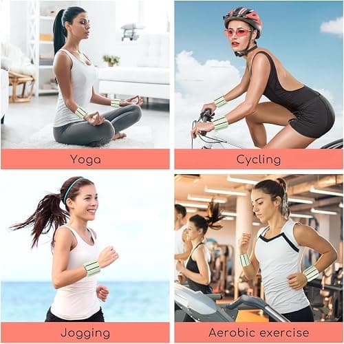 Adjustable Wrist & Ankle Weights - Set of 2, Wearable Wrist & Ankle Weights Bracelet for Yoga, Dance, Barre, Pilates, Cardio, Aerobics, Walking thumbnail 6