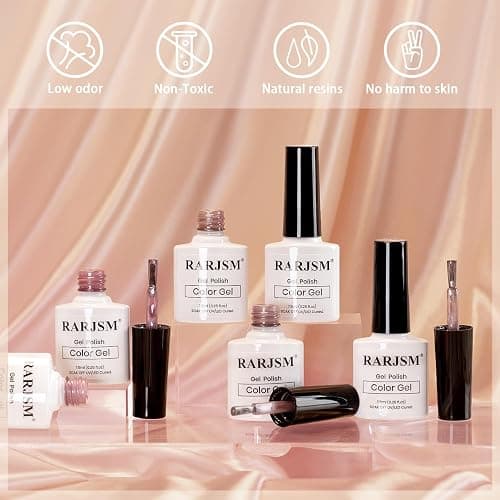 RARJSM Nude Glitter Cat Eye Gel Nail Polish Set 6Pcs Ceramics Pink Light Purple Brown Velvet Shimmer Smoothie Cateye Gel Polish with Magnetic Stick UV LED Curing Require Home Salon Nail Design thumbnail 6