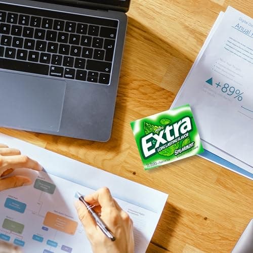 EXTRA Spearmint Sugar Free Gum Back To School Chewing Gum, 3 Pack Bulk Gum (45 Sticks Total) thumbnail 7