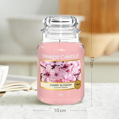 Yankee Candle bougie jarre parfumée | grande taille | Fleur de cerisier | jusqu’à 150 heures de combustion |Cadeaux de la fête des mères thumbnail 3