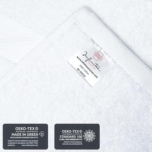 Infinitee Xclusives 100% Cotton Luxury Wash Cloths for Showering - 12 Pack | Washcloths [13x13] - Soft and Absorbent Face Towels for Bathroom Wash Clothes - Gym, Spa & Hotel Use thumbnail 6