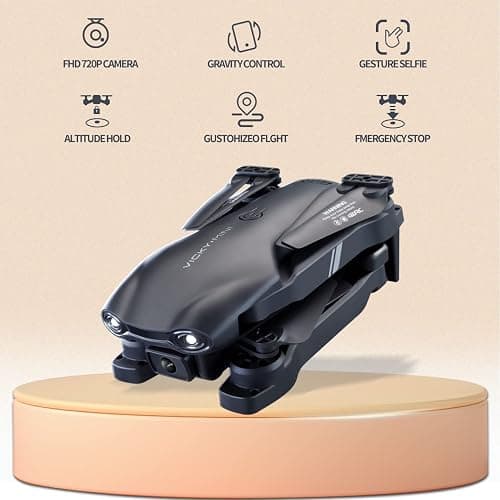 DRONEEYE 4DV13 Drone with 1080P HD FPV Camera for Kids Adults,Remote Control Helicopter Quadcopter for Beginners boy Toys Gift,Waypoint Functions,Altitude Hold, Gesture Selfie,3D Flips,2 Batteries,Black thumbnail 8