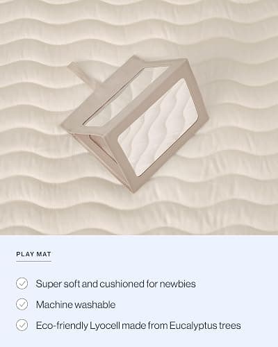Lalo Baby Gym & Playmat for Babies and Toddlers - Eco-Friendly Oatmeal Playmat - Baby Gym & Accessories is Easy to Assemble & Clean - Go from Tummy Time to Story Time - Oatmeal thumbnail 5