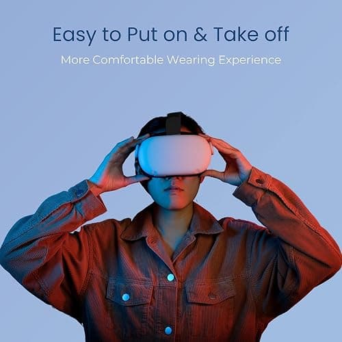 BUSQUEDA Elite Strap with Battery for Oculus Quest 2,8000mAh Extend 9hrs Playtime,Fast Charging VR Power,Counter Balance&Adjustable Head Strap for Enhanced Support and Comfort in VR thumbnail 7