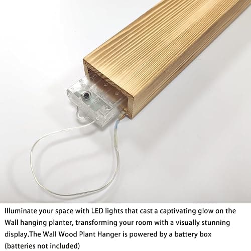 Artificial Eucalyptus with LED Lights Wall Planters Rustic Wall Decor with Lights Wall Sconces Fake Vines for Room Decor Home Bedroom Living Room Bathroom Hanging Vase (Natural) thumbnail 3