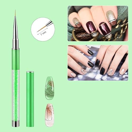 Artdone Nail Art Brushes Set,6PCS Nail Art Liner Brushes For Gel Nail polish Design pen,Nail Drawing Pens For Nail Art Tools Design Pen Small Detail Brushes thumbnail 6