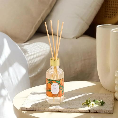 Airkeep Reed Diffuser Oil Set with Reed Sticks,Citrus Aromatherapy Oil Scent Diffuser for Home Office Bathroom Decoration Perfume and Gifts 3.38oz/100ml thumbnail 6