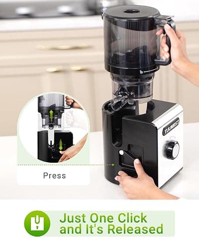 Cold Press Juicer Machines – 6.5'' Large Feed Chute for Whole Fruits & Vegetables, High Juice Yield, Easy To Clean thumbnail 5
