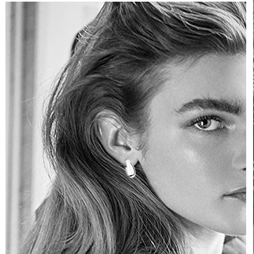 6 Pairs 14K Gold Plated Hoop Earrings for Women Lightweight Chunky Hoop Earrings Multipack Hypoallergenic, Thick Open Twisted Huggie Hoops Earring Set Jewelry for Gifts. thumbnail 3