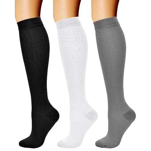 CHARMKING Compression Socks for Women & Men Circulation (3 Pairs) 15-20 mmHg is Best Support for Athletic Running Cycling - Image 1