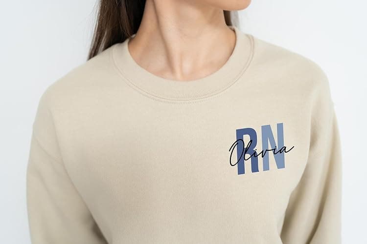 Custom Nurse Sweatshirt RN Sweatshirt Nurse Graduation Gifts for Nurses Week Gifts Nurse Sweatshirts for Women Personalized Registered Nurse Sweatshirt RN Hoodies for Nurses thumbnail 4