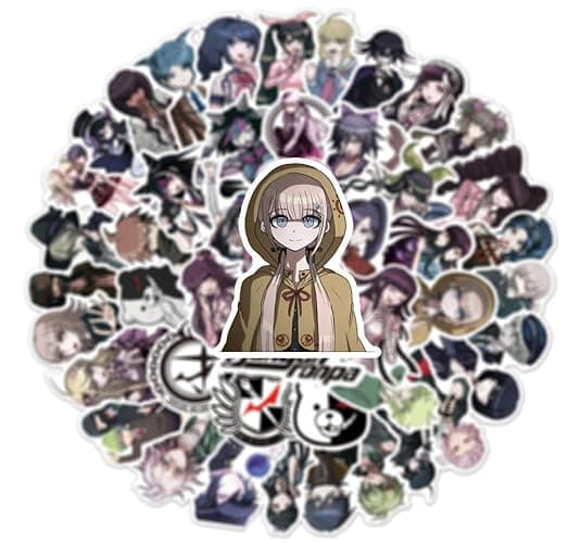 50Pcs Manga Danganronpa Stickers Mixed Pack,Cartoon Characters Stickers Anime Decor Sticker for Kids Teens Adults Waterproof Sticker for Water Bottle Laptop (Dw) thumbnail 4