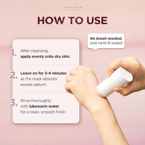 SKIN1004 Poremizing Quick Clay Stick Mask, Facial Clay Mask for Pores, Centella Clay Stick for Pore Minimizing, Pink Pore Mud Mask for Sebum Control, Korean Skin Care, 0.95 oz / 27g thumbnail 7