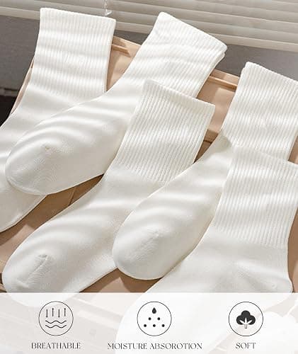 HAVE A TREE 3-6 Pack Womens Crew Lightweight Thin Casual Calf Socks Size 6-11 thumbnail 4