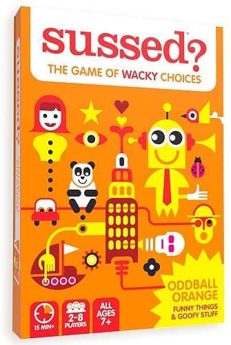 SUSSED The Wacky ‘What Would You Do?’ Social Card Game - Kids Stocking Stuffer, Gift & Family Travel Game for Boys, Girls, Teens - Fun & Easy to Play - Ages 7+ - Oddball Orange Deck - Image 1
