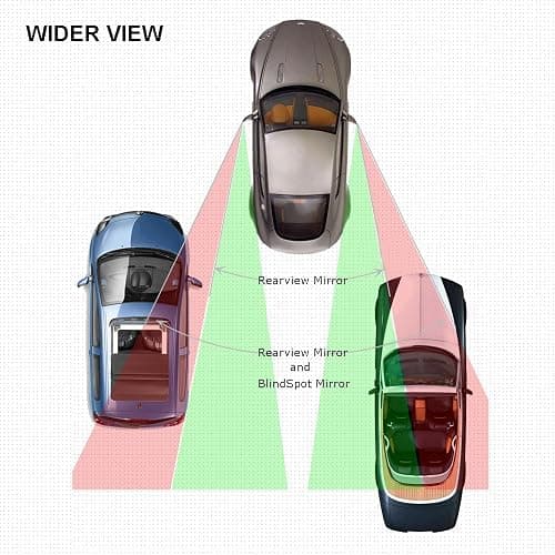 BEEWAY Blind Spot Mirrors, Round Frameless 360° Rotate Sway Adjustable HD Glass Convex Mirror Maximize RearView Universal for Car SUV Trucks Traffic Safety - Pack 2 thumbnail 5