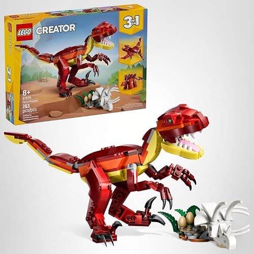 LEGO Creator 3 in 1 Fierce Dinosaur Building Toy for Boys & Girls, Ages 8+ - Gift for Birthdays - Kids Build 1 of 3 Prehistoric Animal Figures - 31379 thumbnail 7