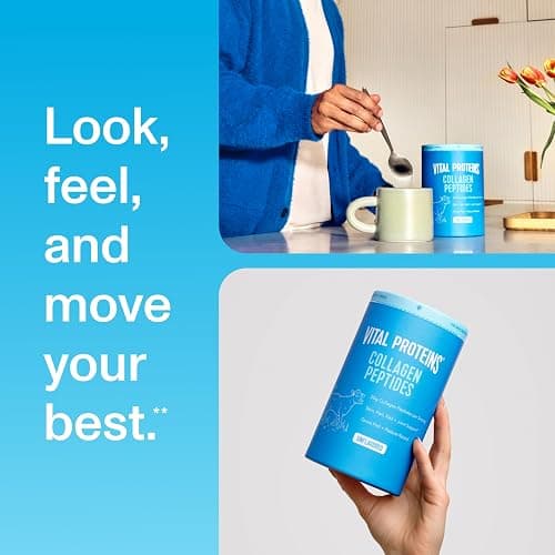 Vital Proteins Collagen Peptides Powder - Supports Hair, Nail, Skin, Bone & Joint Health, Unflavored, Collagen Protein 9.33 OZ thumbnail 9