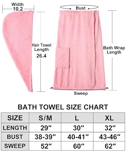 Kniffi Women's Spa Wrap & Hair Towel Body Wrap Adjustable Closure Bathrobe thumbnail 6