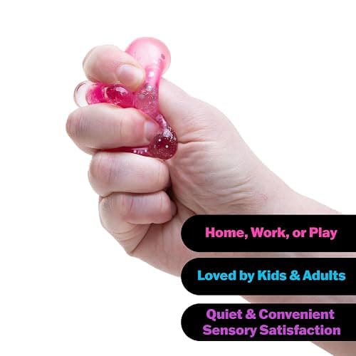 Schylling Needoh Teenie Sparkle Hearts - Sensory Squeeze Toy - Colors May Vary thumbnail 4